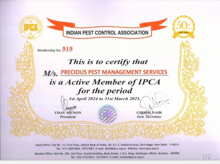 Precious Pest Management Services.