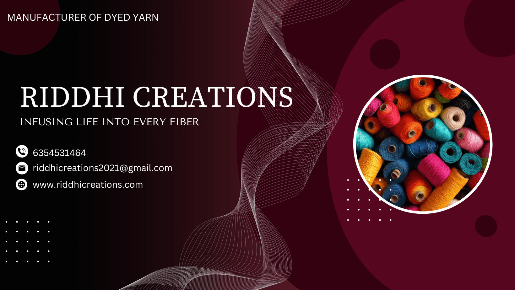 Riddhi Creations - Manufacturer of Dyed Yarn Dealer of POY & Texturised Yarn in Surat.