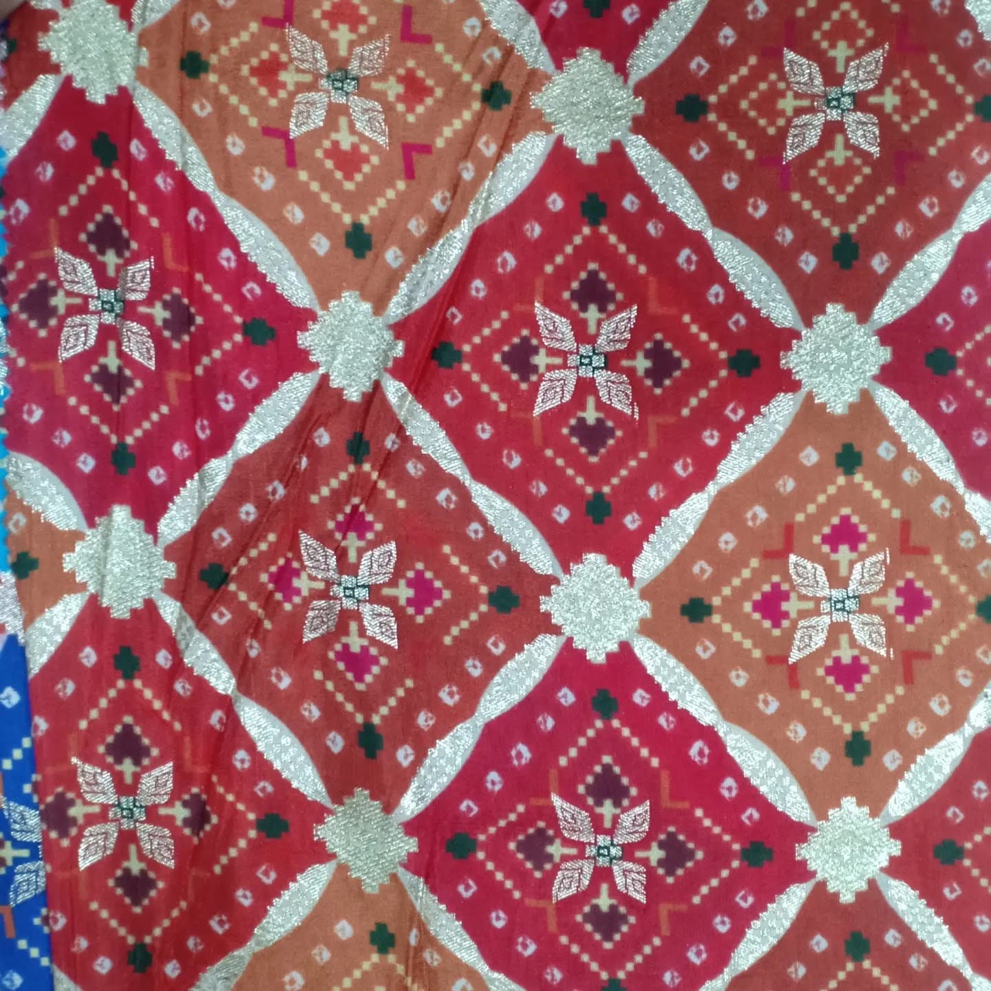 V Trendz Position Print and Embroidery Fabric